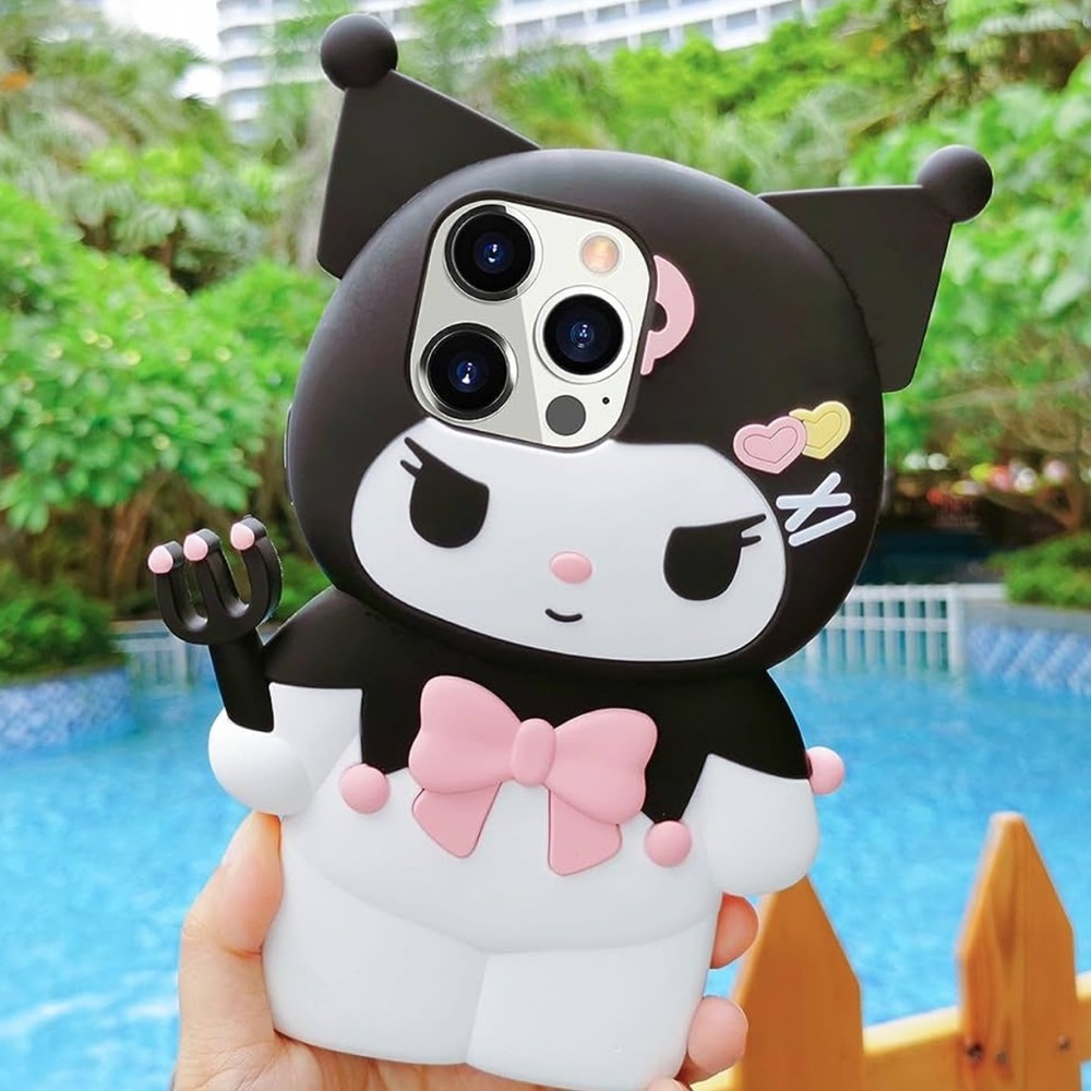Sanrio hello kitty kawaii kuromi silicone iPhone 14 15 plus case